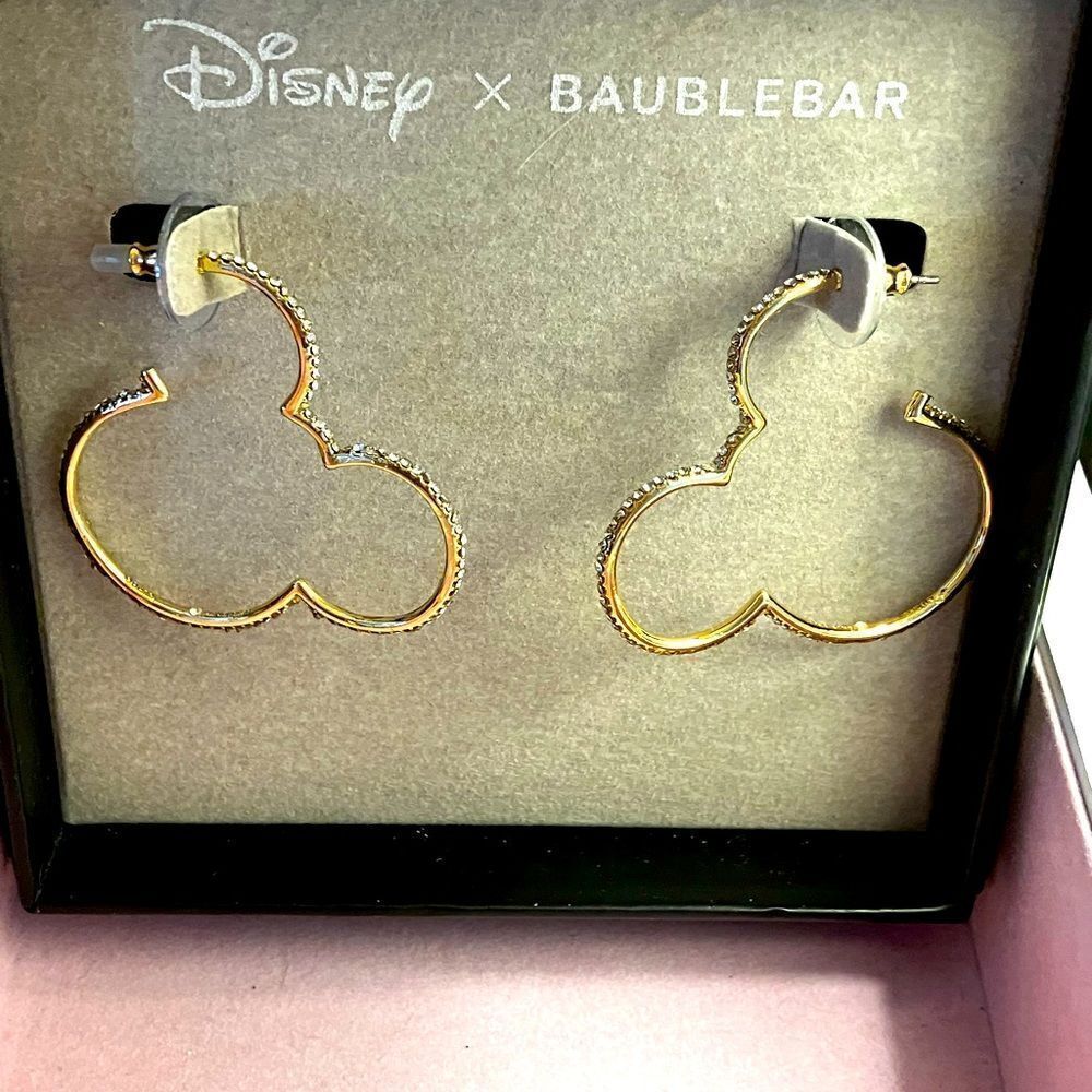 Disney x Baublebar Mickey Gem Hoops